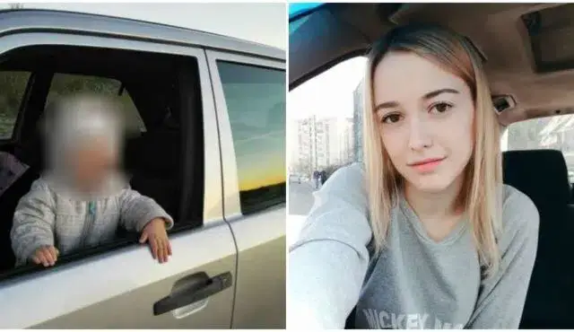 Bebé de 2 anos fecha vidro do carro e mãe fica com pescoço preso