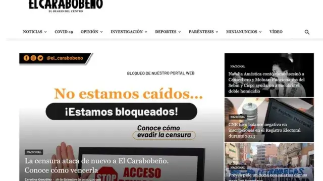 Jornal venezuelano bloqueado pelas autoridades
