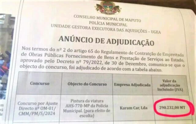 Presidente do Município de Maputo cancela concurso público devido a questões financeiras