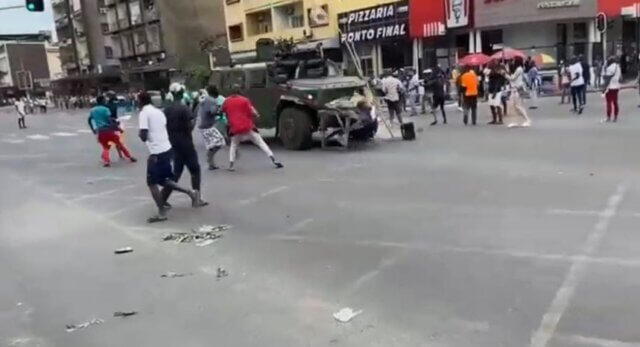 Caos em Maputo após atropelamento de jovem por viatura militar