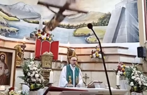 Padre morre após ser atingido por cruz durante missa ao vivo no Equador